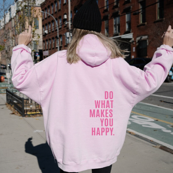 Be Happy Oversized Hoodie