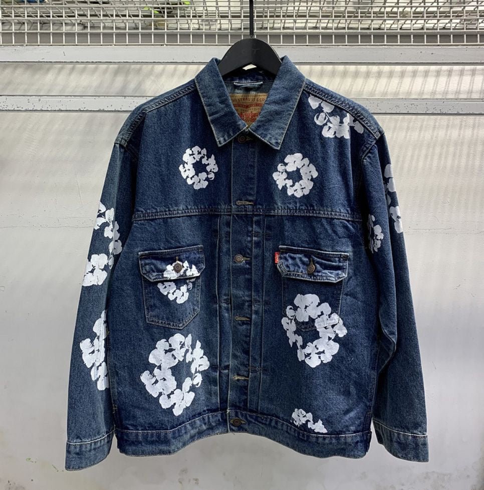 Flower Tears | Denim Jacket Navy