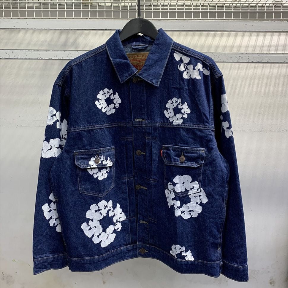 Flower Tears | Denim Jacket Navy