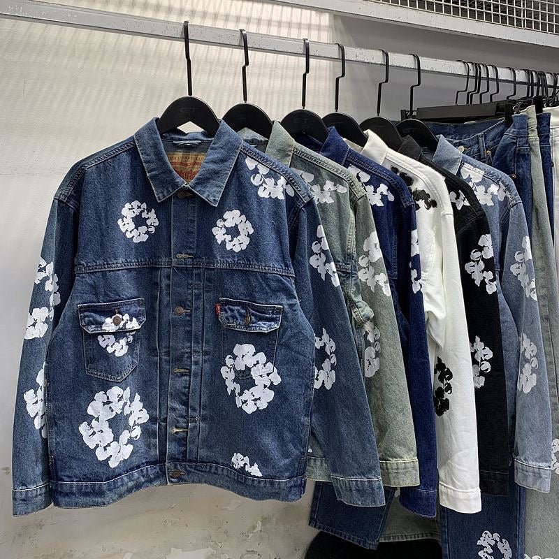 Flower Tears | Denim Jacket Navy