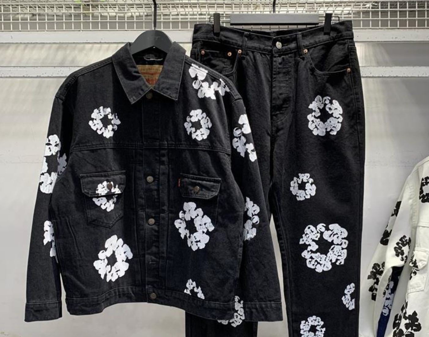 Flower Tears Denim Set Blue