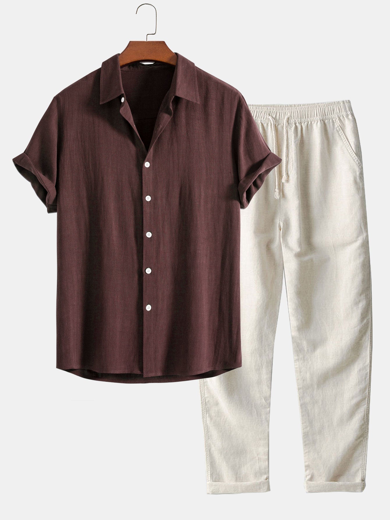 Jonathan | 2-Piece Casual Linen Pants Set and Shirt